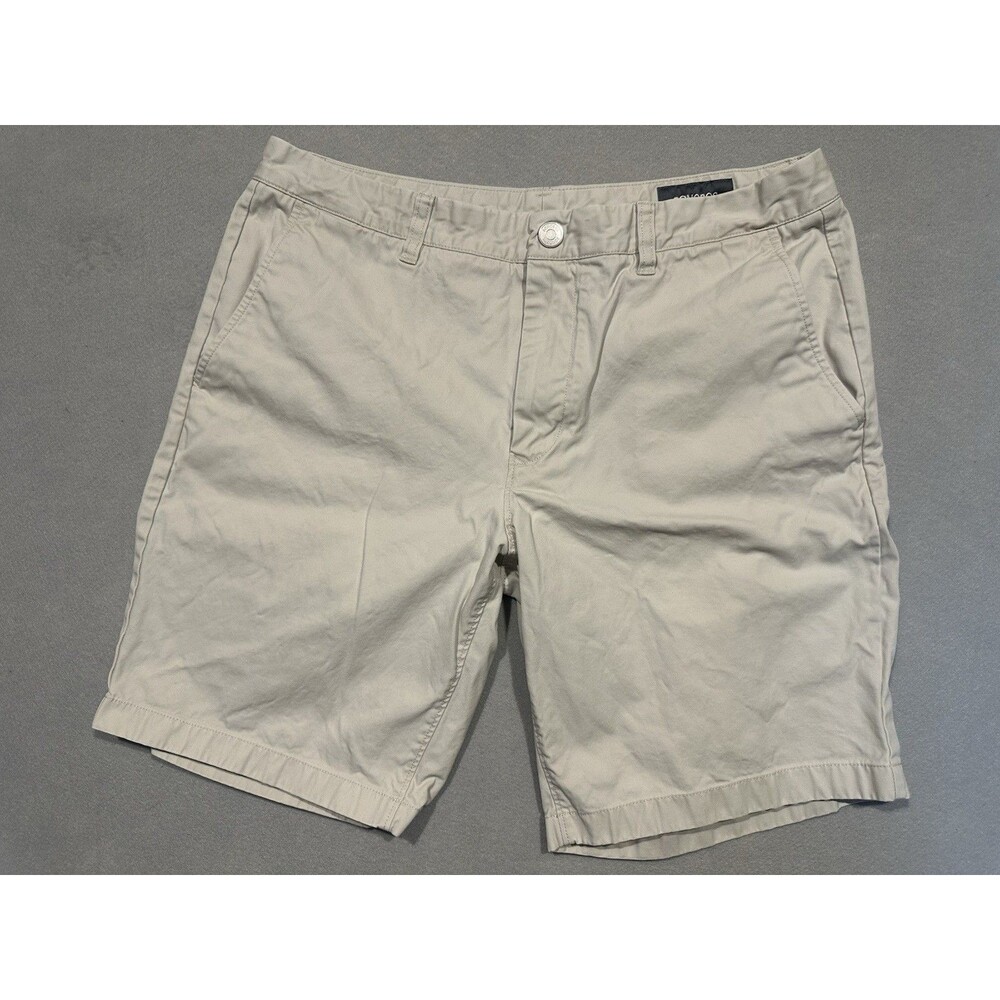 Bonobos Chino Shorts 9” Men’s Size 34 Khaki Flat Front Bermuda Short Preppy